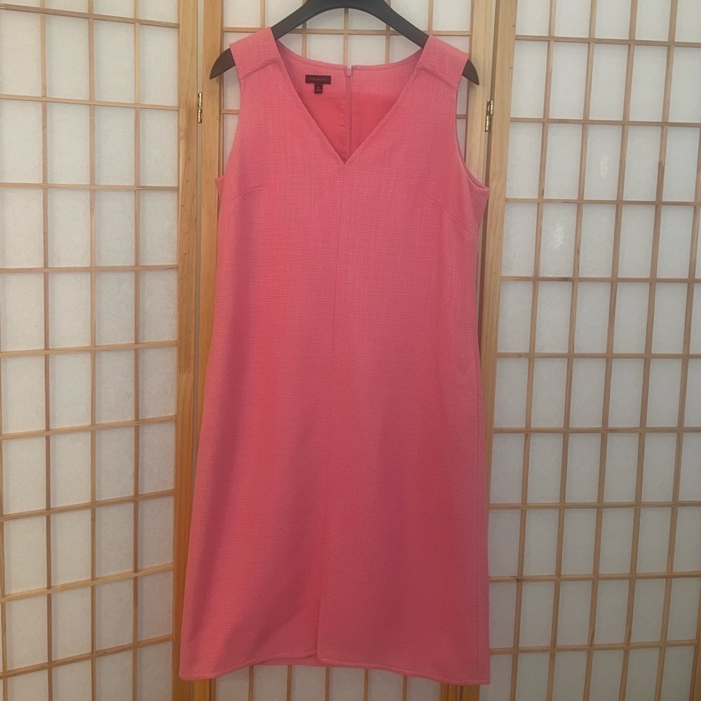 Talbots Pink Sleeveless Sheath Dress Sz 8